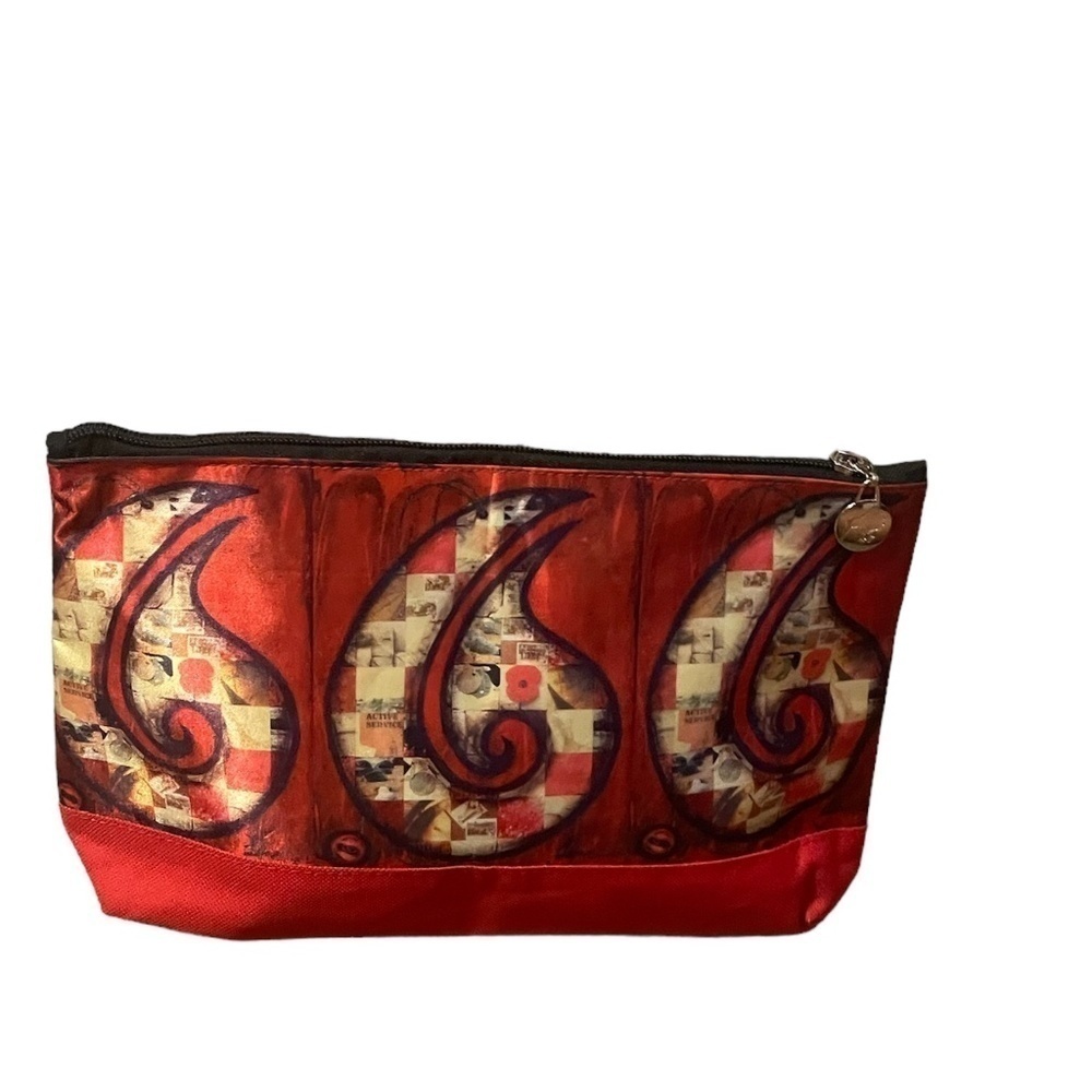 Paisley Design Red‎ Cosmetics Purse, NWOT